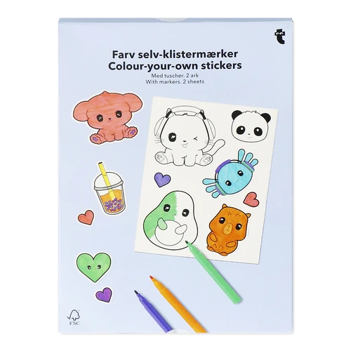 Flying Tiger Copenhagen Boya Kalemli Sticker Boyama Kiti