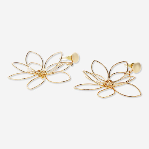 Flying Tiger Copenhagen Büyük Çiçek Şeklinde Rose Gold Küpe