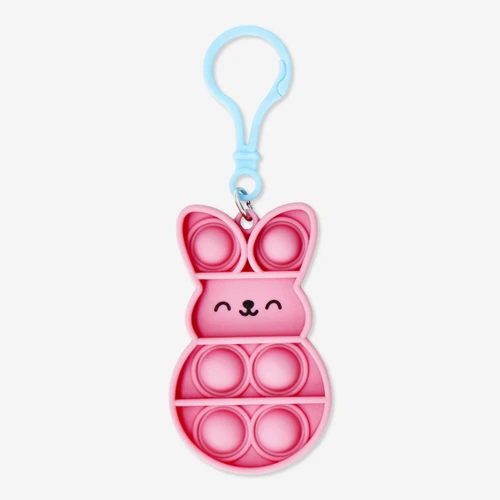 Flying Tiger Copenhagen Pembe Tavşan Şeklinde Baloncuklu Anahtarlık
