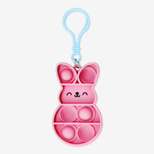 Flying Tiger Copenhagen Pembe Tavşan Şeklinde Baloncuklu Anahtarlık