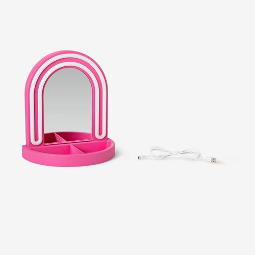 Flying Tiger Copenhagen Pembe LED Işıklı Masa Aynası
