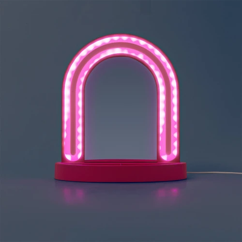 Flying Tiger Copenhagen Pembe LED Işıklı Masa Aynası