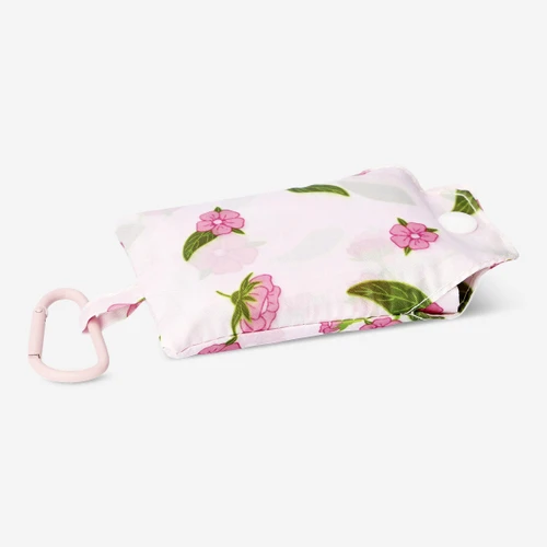 Flying Tiger Copenhagen Kiraz Çiçeği Desenli Pembe Katlanabilir Çanta