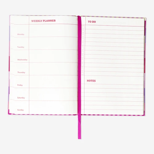 Flying Tiger Copenhagen Pembe Çizgili Haftalık Planlayıcı Defter