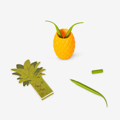 Flying Tiger Copenhagen Sarı Ananas Şeklinde Tükenmez Kalem Seti