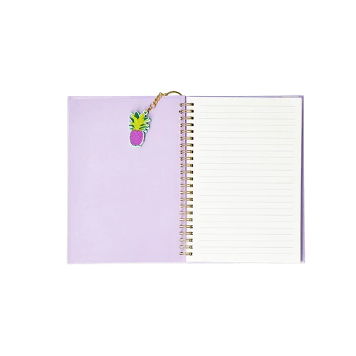 Flying Tiger Copenhagen Ananas Detaylı Mor Defter