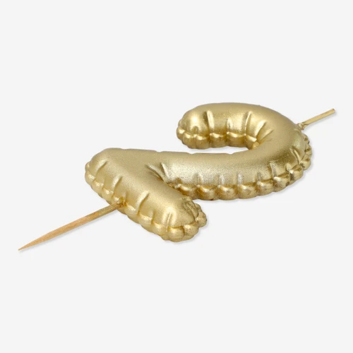 Flying Tiger Copenhagen 2 Numaralı Altın Rengi Pasta Mumu