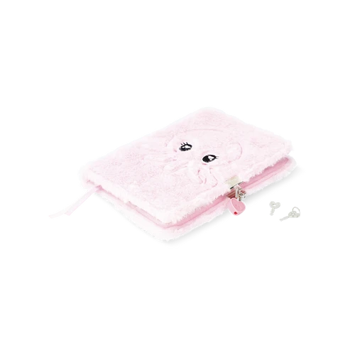 Flying Tiger Copenhagen Kilitli Ahtapot Desenli Pembe Peluş Defter A5