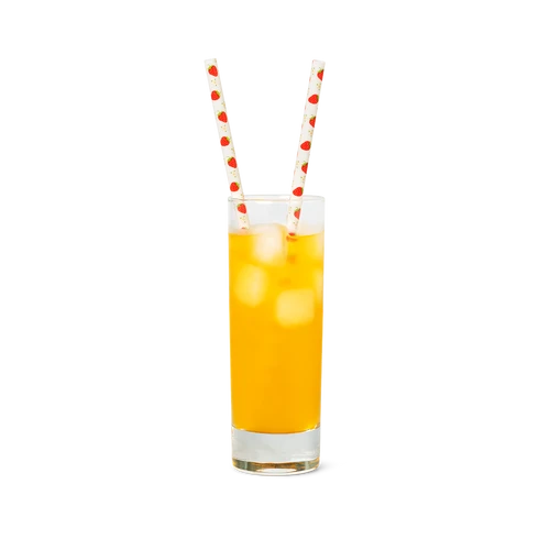Flying Tiger Copenhagen 8'li Kırmızı Çilek Desenli Plastik Pipet