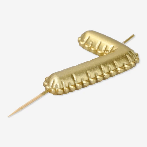 Flying Tiger Copenhagen 7 Numaralı Altın Rengi Pasta Mumu