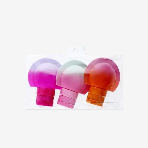 Flying Tiger Copenhagen 3'lü Pembe Silikon Seyahat Şişe Seti 60 ml