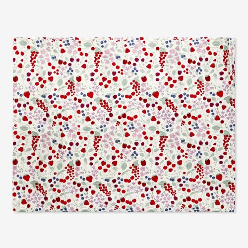 Flying Tiger Copenhagen Çilek Desenli Pamuklu Masa Örtüsü 140 cm x 220 cm