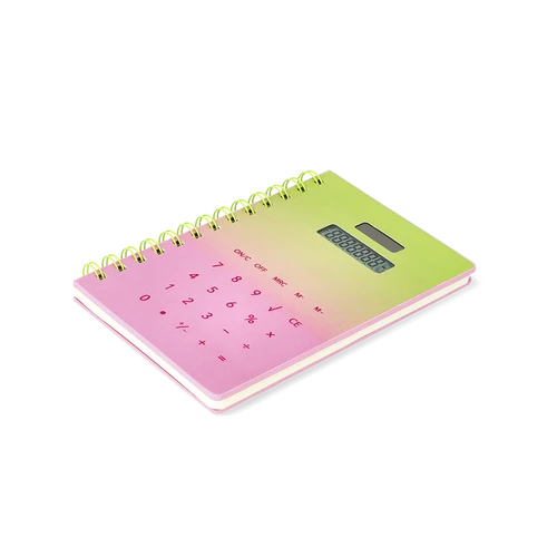 Flying Tiger Copenhagen Hesap Makineli Spiralli Pembe Defter