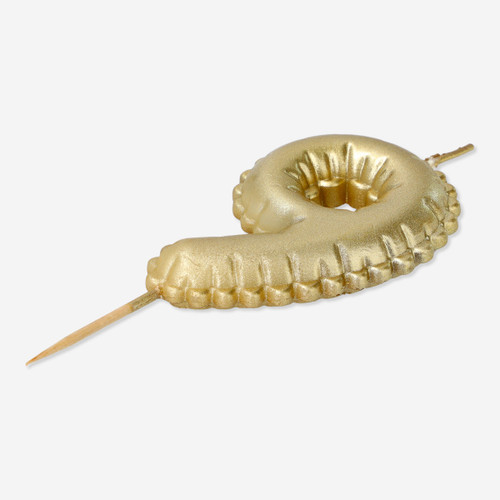 Flying Tiger Copenhagen 9 Numaralı Altın Rengi Pasta Mumu