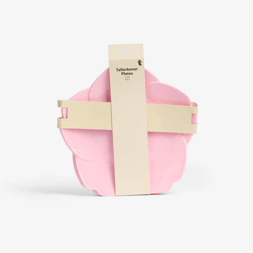 Flying Tiger Copenhagen 4'lü Pembe Çiçek Şeklinde Plastik Tabak