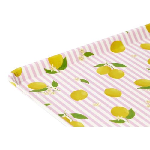 Flying Tiger Copenhagen Sarı Limon Desenli Küçük Tepsi