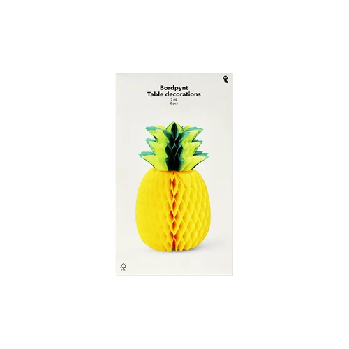 Flying Tiger Copenhagen 2'li Sarı Ananas Şeklinde Masa Dekorasyonu