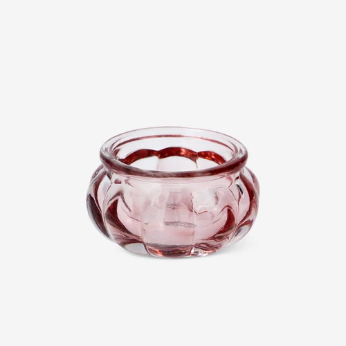 Flying Tiger Copenhagen Pembe Küçük Cam Tealight Mumluk