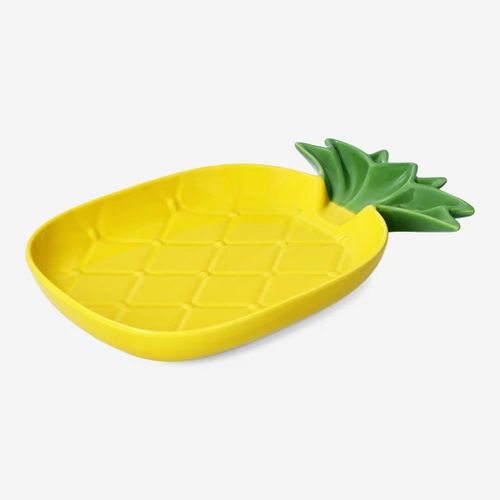 Flying Tiger Copenhagen Sarı Ananas şeklinde Seramik Servis Tabağı
