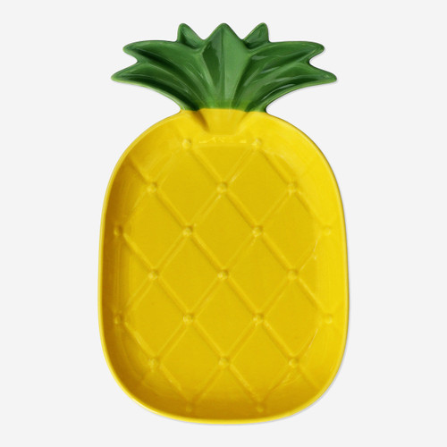 Flying Tiger Copenhagen Sarı Ananas şeklinde Seramik Servis Tabağı