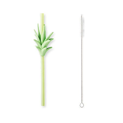 Flying Tiger Copenhagen 4'lü Yeşil Yaprak Detaylı Plastik Pipet