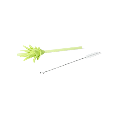 Flying Tiger Copenhagen 4'lü Yeşil Yaprak Detaylı Plastik Pipet