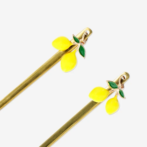 Flying Tiger Copenhagen 2'li Limon Detaylı Gold Tatlı Kaşığı