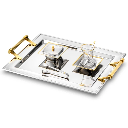 Jumbo Jumbo Arezzo Gold 40 Parça Çelik Çay Seti