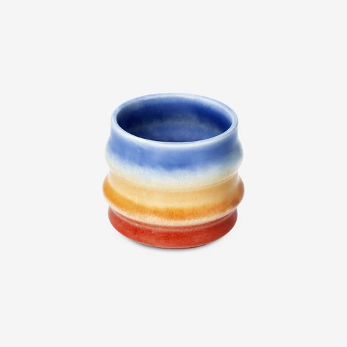 Flying Tiger Copenhagen 3 Renkli Seramik Glaze Kupa