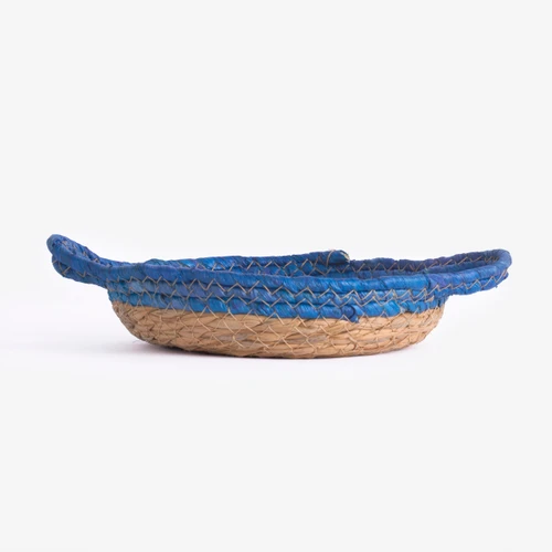 Flying Tiger Copenhagen Mavi Kenarlı Hasır Tepsi 20 cm