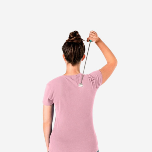 Flying Tiger Copenhagen Pembe Yeşil Ahşap Saplı Sırt Kaşıyıcı