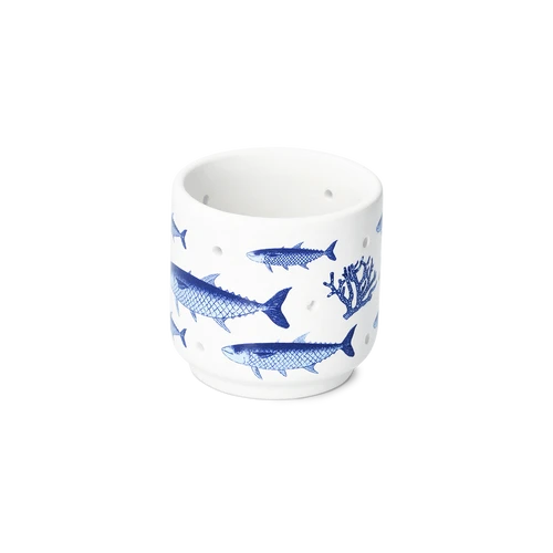 Flying Tiger Copenhagen Balık Desenli Beyaz Tealight Mumluk