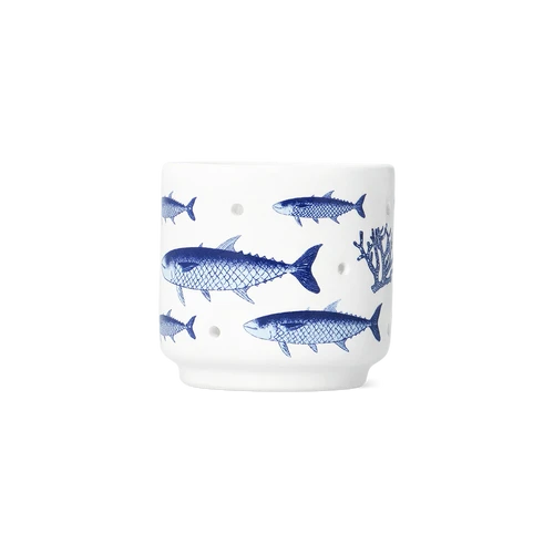 Flying Tiger Copenhagen Balık Desenli Beyaz Tealight Mumluk