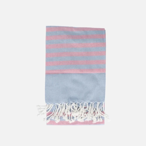 Flying Tiger Copenhagen Mavi Pembe Çizgili Peştemal
