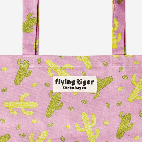 Flying Tiger Copenhagen Kaktüs Desenli Bez Çanta