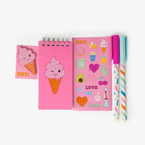 Flying Tiger Copenhagen Dondurma Temalı Çantalı Kırtasiye Seti