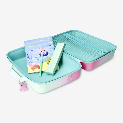 Flying Tiger Copenhagen Pembe Sarı Çizgili Bavul İçinde Kırtasiye Seti