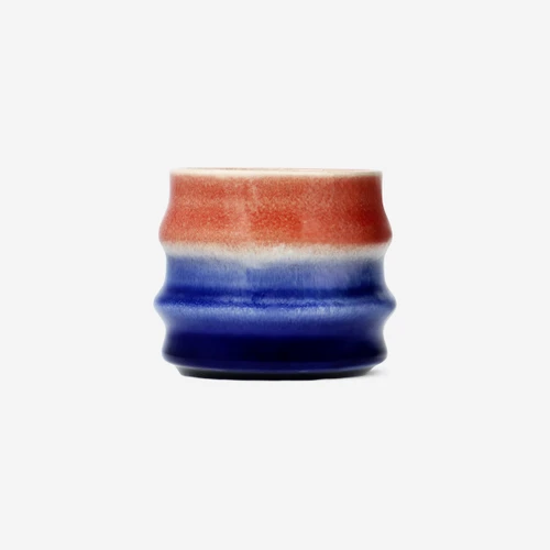 Flying Tiger Copenhagen Pembe Mavi Seramik Glaze Kupa