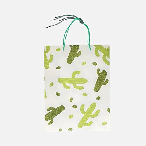 Flying Tiger Copenhagen Kaktüs Desenli Kağıt Çanta