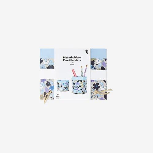 Flying Tiger Copenhagen 2'li Mavi Kır Çiçekleri Desenli Kalemlik Flying Tiger Copenhagen 2'li Mavi Kır Çiçekleri Desenli Kalemlik