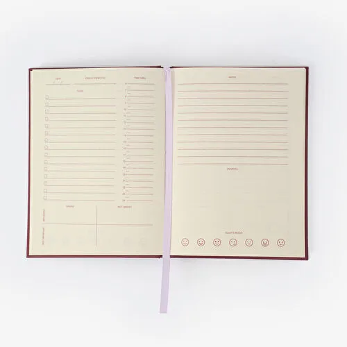 Flying Tiger Copenhagen Bordo Tarihsiz Planlayıcı Flying Tiger Copenhagen Bordo Tarihsiz Planlayıcı