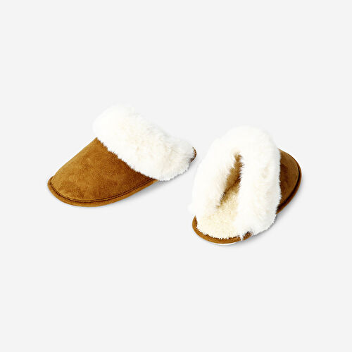 Flying Tiger Copenhagen Kahverengi Peluş Terlik 38/39 Flying Tiger Copenhagen Kahverengi Peluş Terlik 38/39