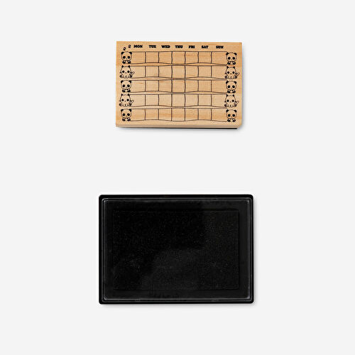 Flying Tiger Copenhagen Panda Desenli Haftalık Damga Seti