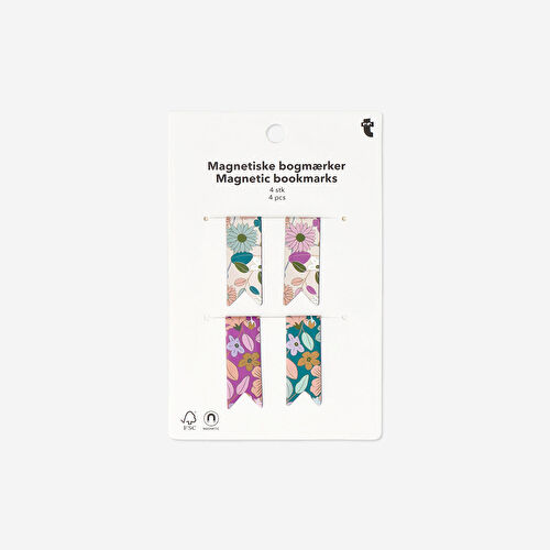 Flying Tiger Copenhagen Çiçek Desenli 4'lü Mıknatıslı Kitap Ayracı