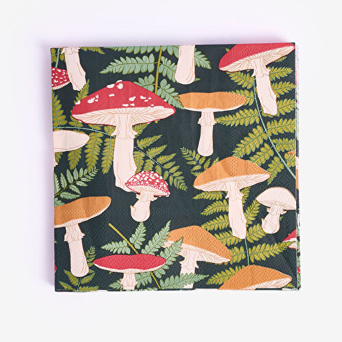 Flying Tiger Copenhagen Mantar Desenli Yeşil 16'lı Kağıt Peçete Seti Flying Tiger Copenhagen Mantar Desenli Yeşil 16'lı Kağıt Peçete Seti