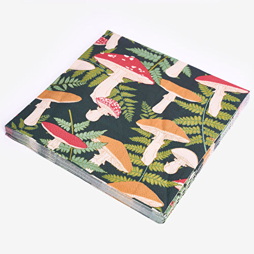 Flying Tiger Copenhagen Mantar Desenli Yeşil 16'lı Kağıt Peçete Seti Flying Tiger Copenhagen Mantar Desenli Yeşil 16'lı Kağıt Peçete Seti