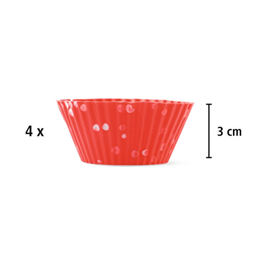 Flying Tiger Copenhagen 4'lü Kırmızı Muffin Kalıbı