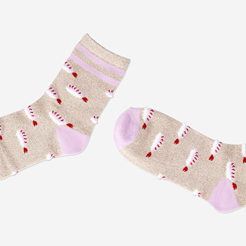 Flying Tiger Copenhagen Beyaz Suşi Desenli Çorap Standart Beden