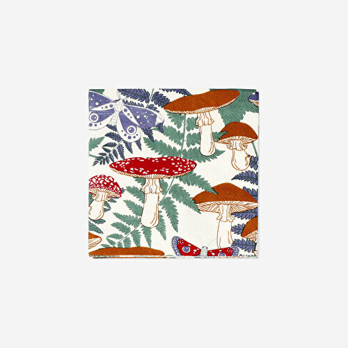 Flying Tiger Copenhagen Mantar Desenli Beyaz 16'lı Kağıt Peçete