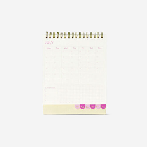 Flying Tiger Copenhagen Pembe Çiçekli 2026 Aylık Masa Takvimi